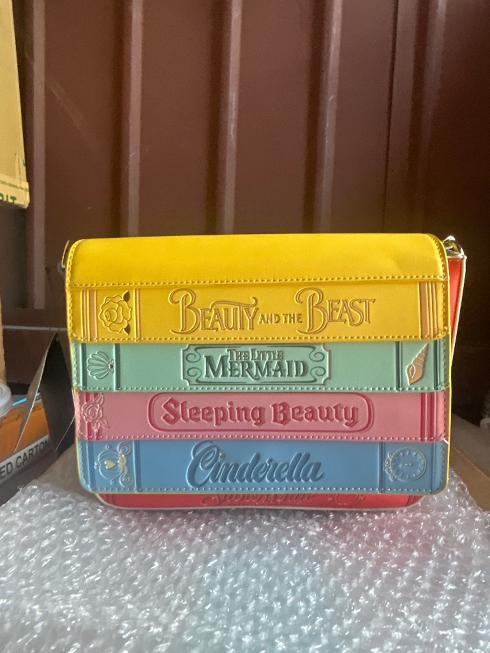 Loungefly Belle Ariel Sleeping Beauty Disney Princess Storybook Crossbody Bag